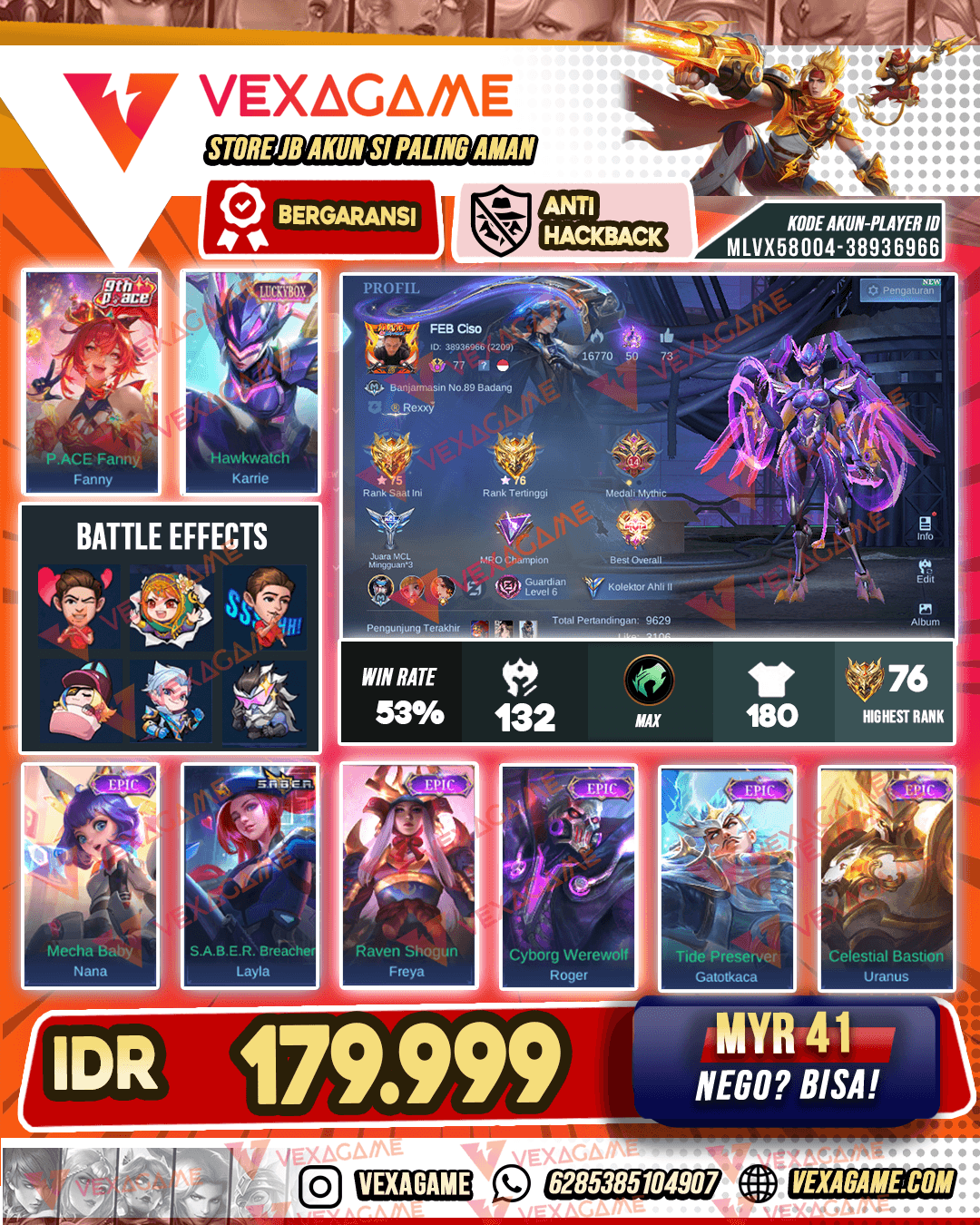 Karrie Luckybox | Fanny Pace | Emblem & Hero Max