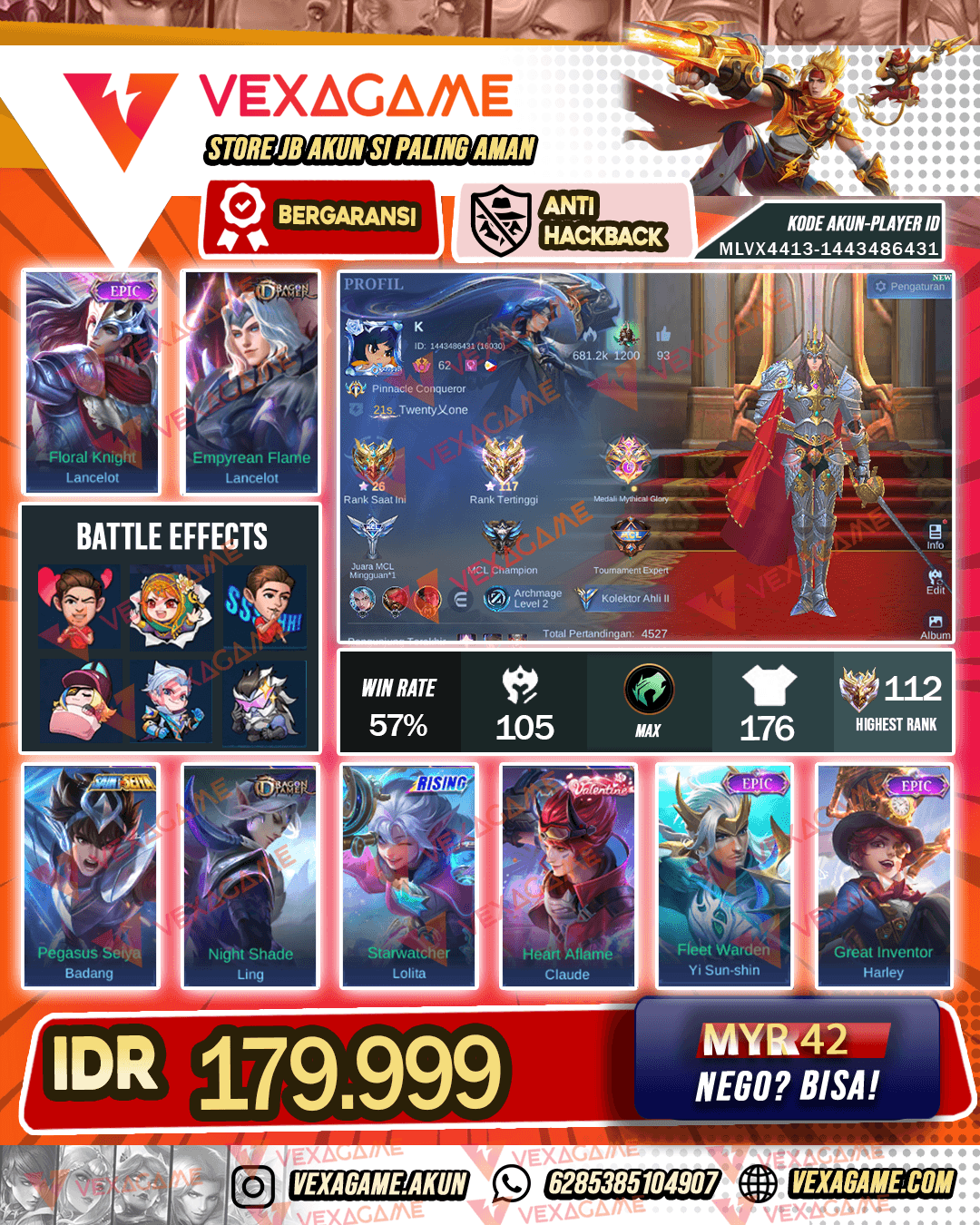 Lancelot Epic | Lancelot Dragon Tamer | Ex Immo