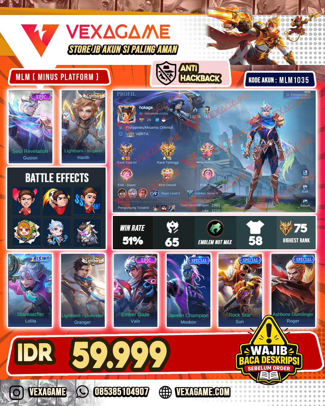 Gusion Epic | Harith Lightborn