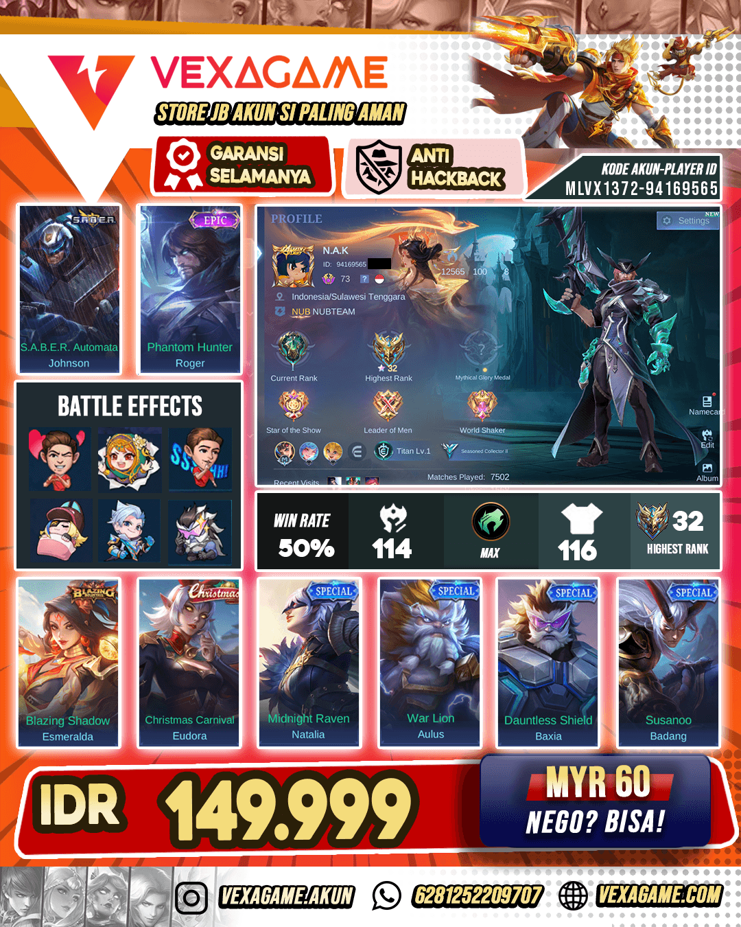 Akun Murmer | Emblem MAX