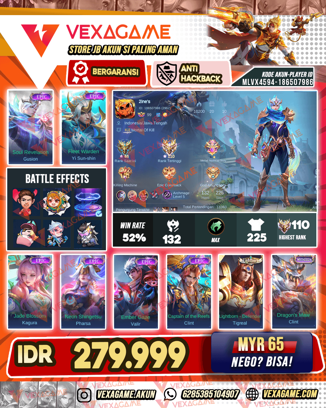 Gusion Epic | Yss Epic | Ex Immo