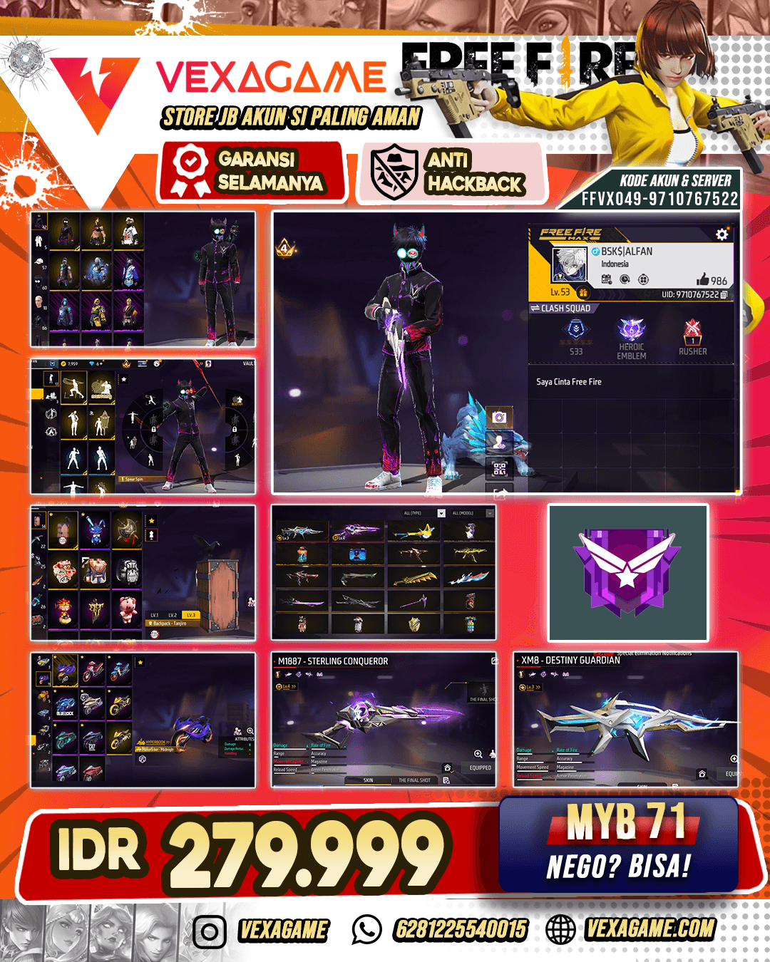 Vault 42, M1887 Sterling Conqueror Lv 4, XM8 Destiny Guardian Lv 3