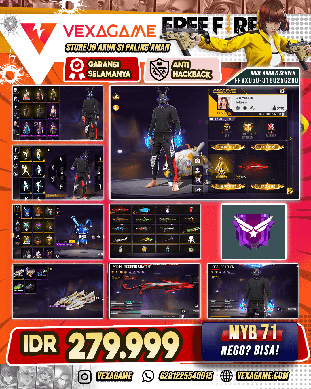M1014 Scorpio Shater Lv 5, Fist Drachen Lv 4