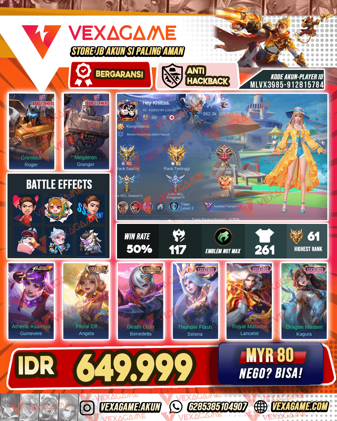 Granger Transformers | Guinevere KOF | 2 Collector | 6 Luckybox