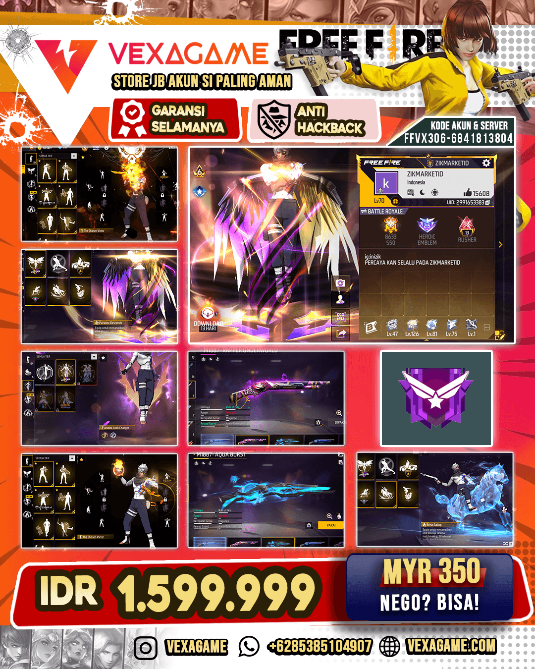 Vault Gagah 500 ++ | EVO 6 MAX 4 | SG Reaper X Aqua
