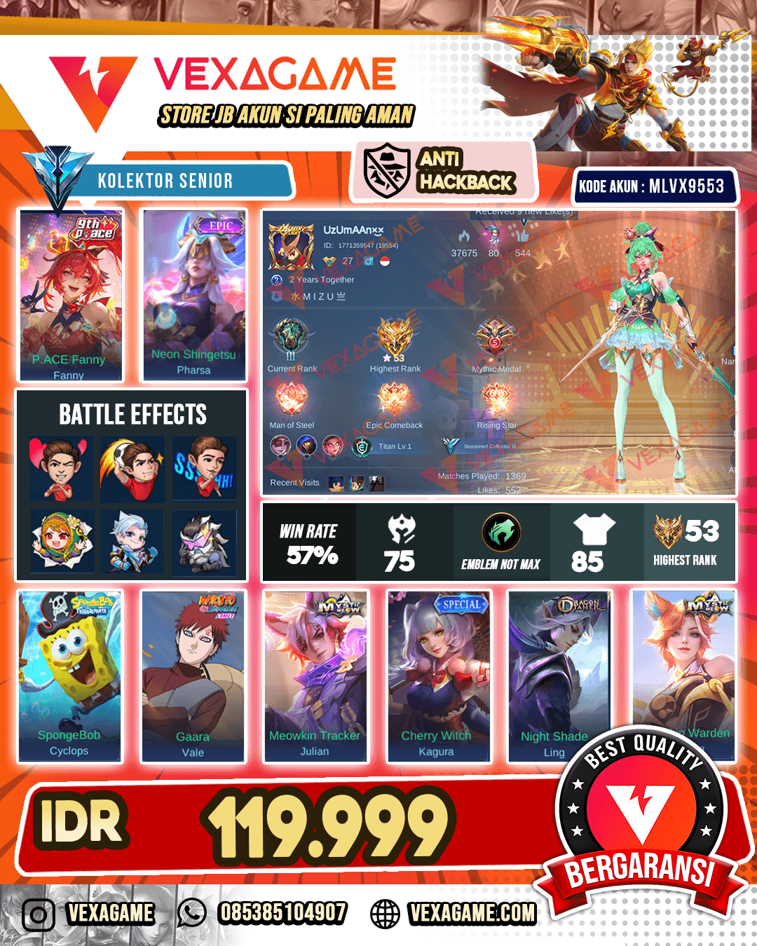 Fanny P Ace | Pharsa Epic