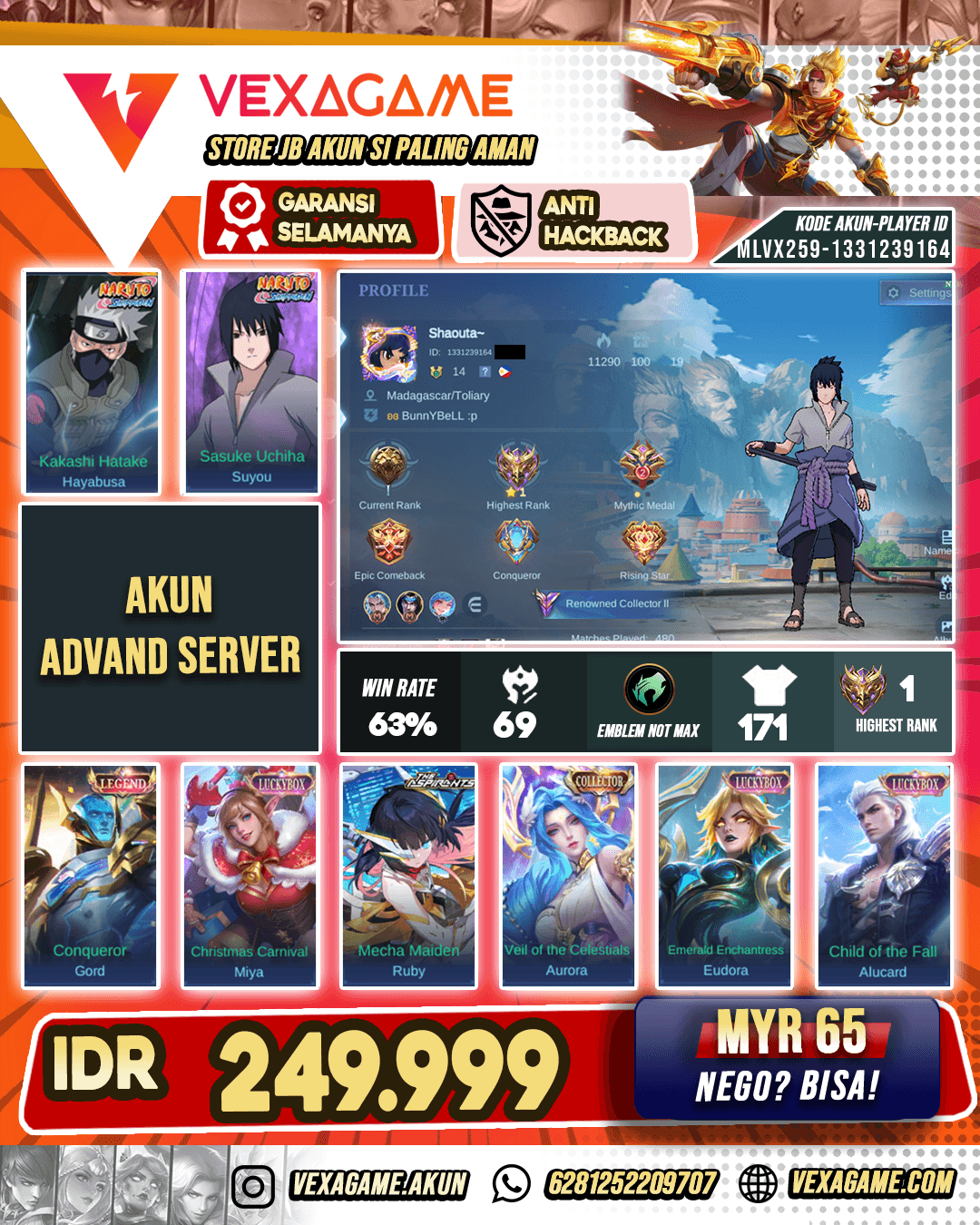Advand Sever Murah | Diamond sisa 984 ?