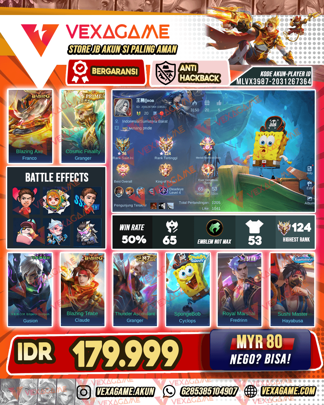 Granger Prime X Cyclops Spongebob | Ex Immortal