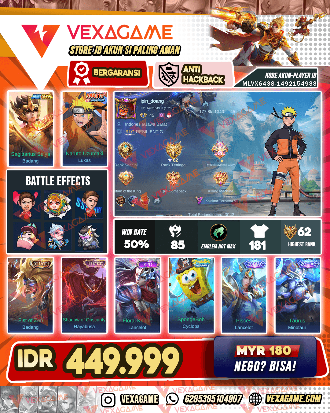 Lukas Naruto | Badang Collector | Badang Saint Setya Gold