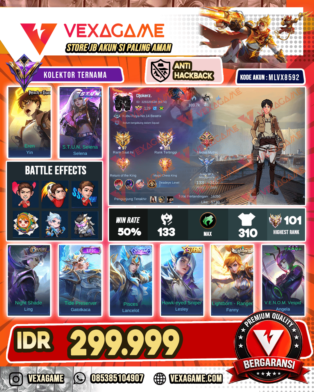 Yin Aot | Selena Stun | Ex imortal