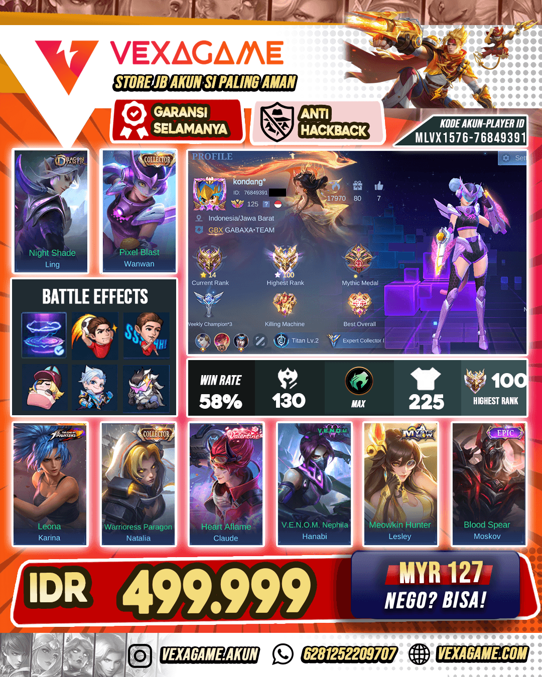 Wan Wan Collector X Recall Tas Tas Biru Ex Immo