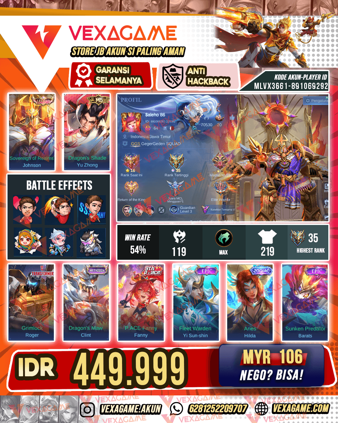 Johnson Legend X Yu ZHong M5 | Emblem MAX