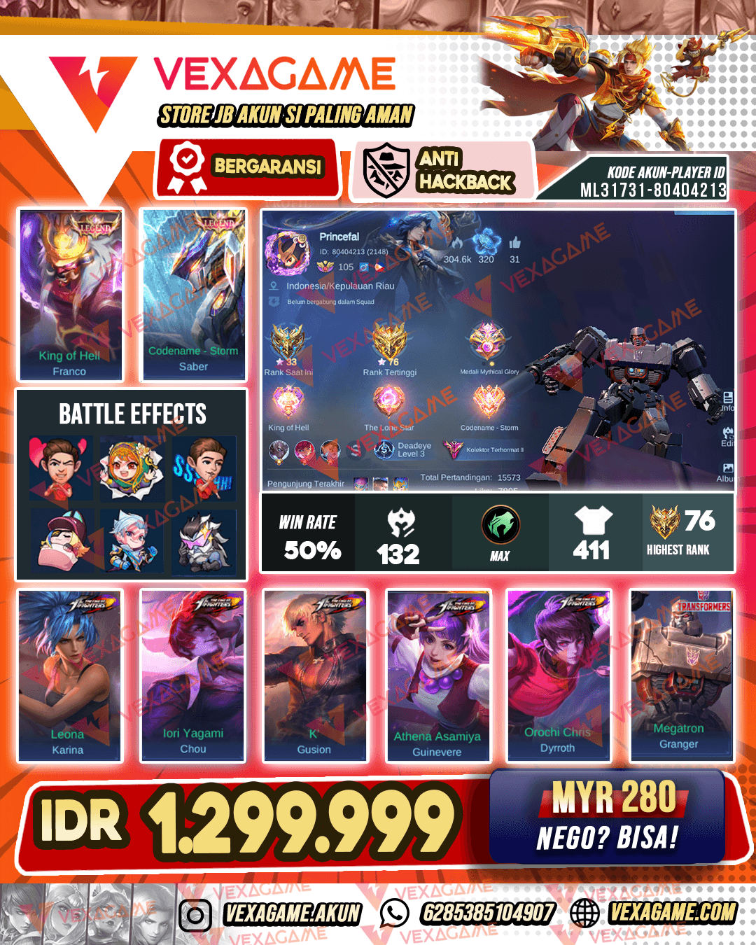 2 Legend | 5 KOF | 2 Transformer | 9 Luckybox | Tas Tas ON