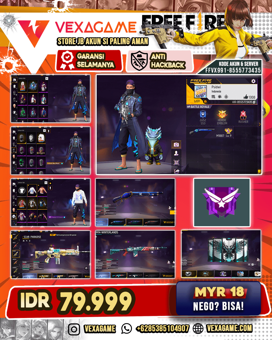 SG MAMBA X SG PELURU SUCI | Scar Paradise | Bundle Jiraiya | Vault 60+