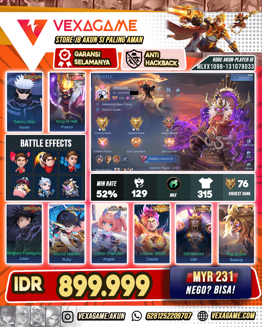 Franco Legend | Xavier JJK | Ruby Ashpirant | Badang CC