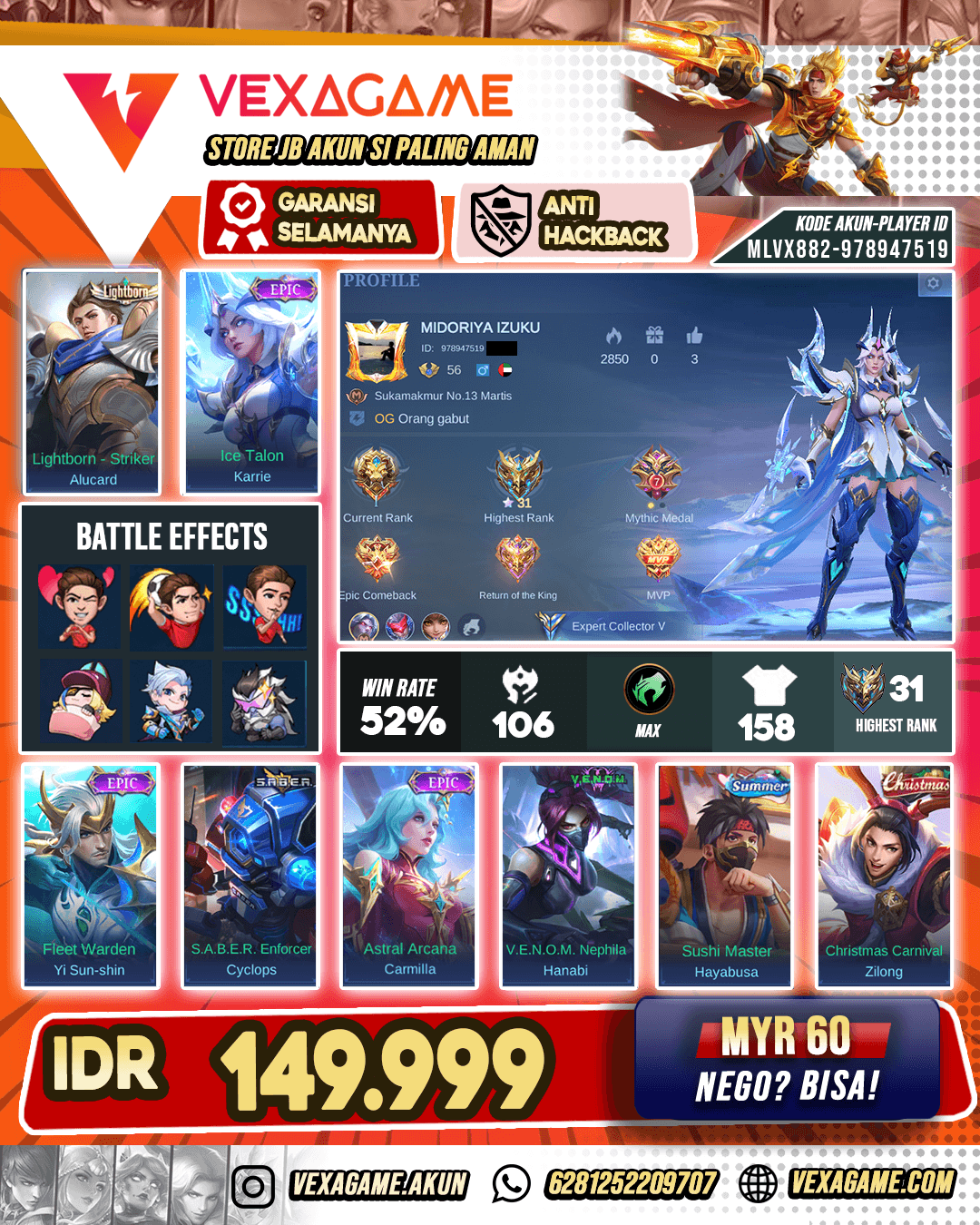 Karrie Epic Murah