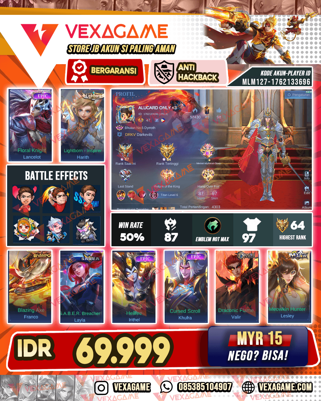 SERVER PH | Lancelot Epic | Harith Lightborn | Lesley Meow