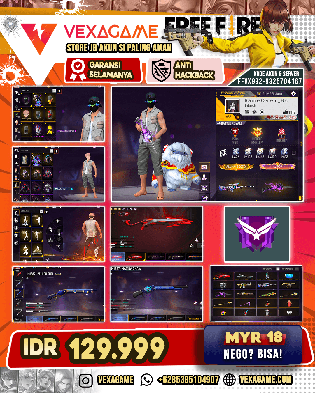 M1014 SCORPIO OTW MAX | SCAR CUPID | SCAR PARADISE | SG MAMBA | SG PELURU SUCI VAULT 120+