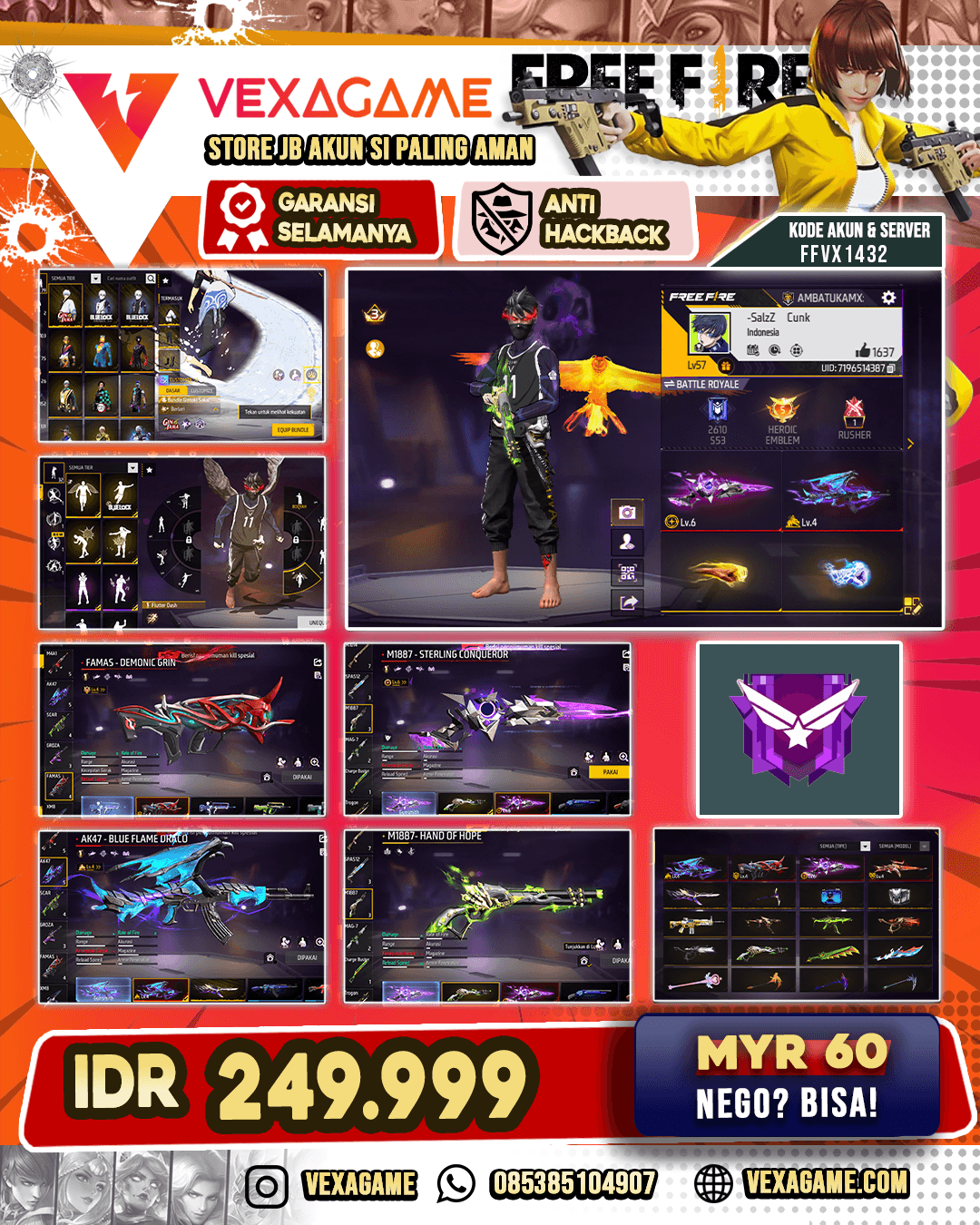 4 EVO | SG LUMUT x STERLING | BACKPACK BUNNY | VAULT 150+