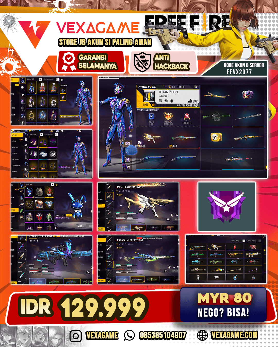 2 EVO OTW Gemuk | Bundle Super Vusion | Nyeker ON | Backpack Bunny | Vault OTW 100