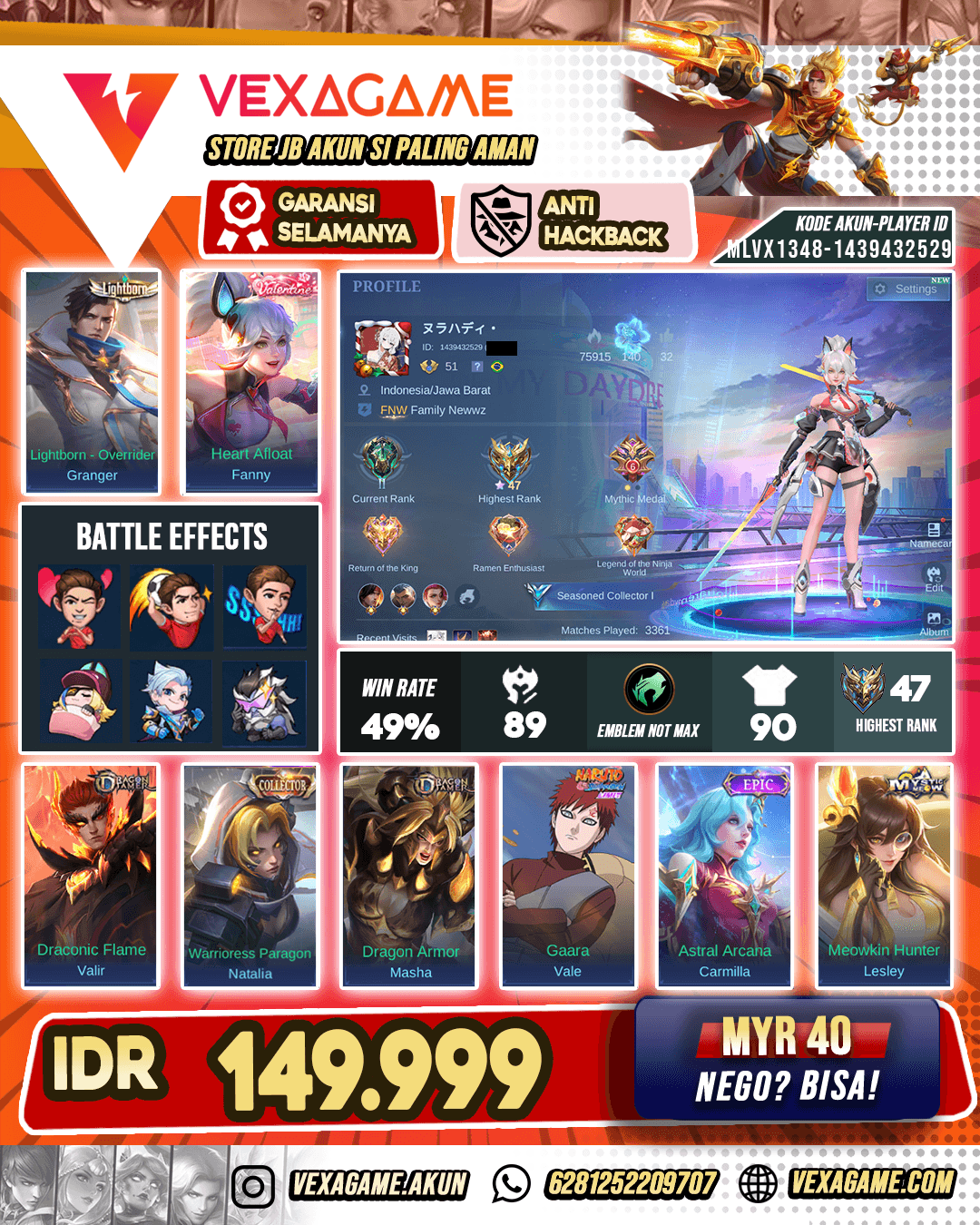 Fanny Valentine Akun Paket Pelajar