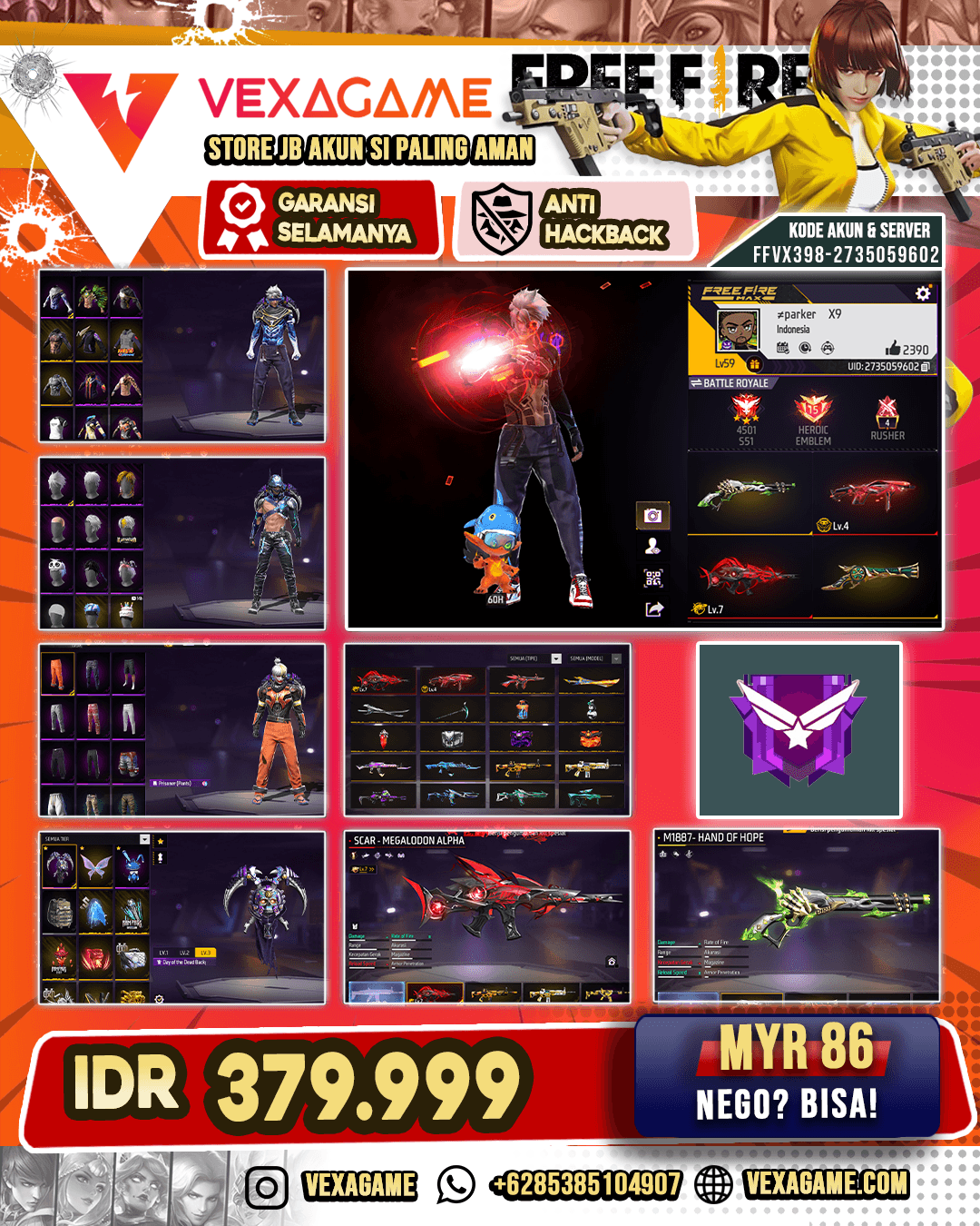 SG Lumut X SG Terompet | SCAR Megalodon Alpha LV MAX | Celana Penjara | Vault 250+
