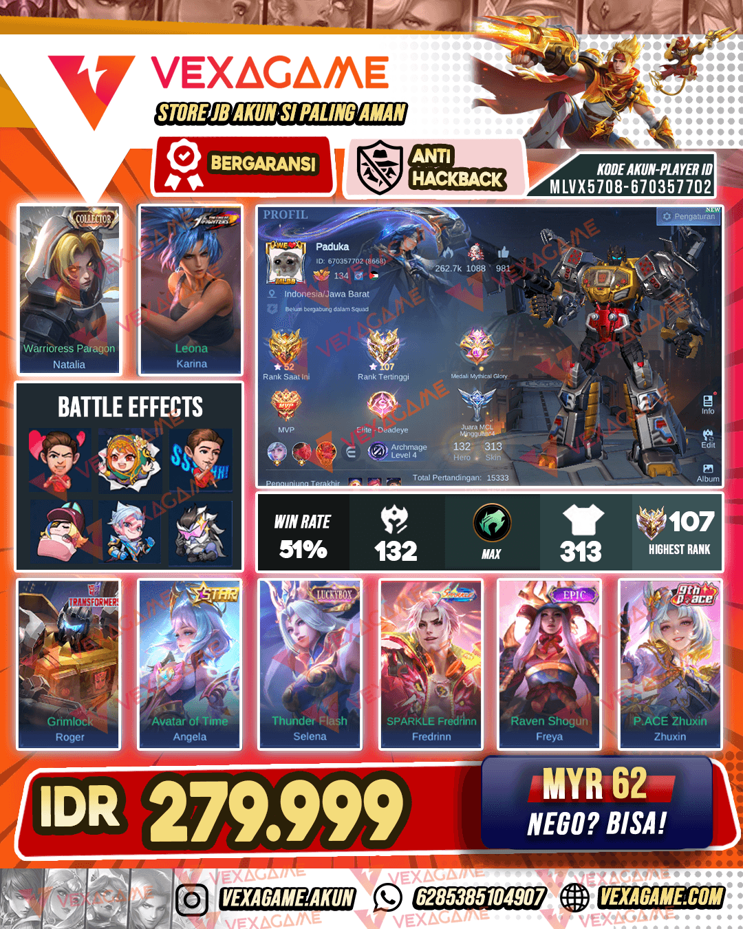 Roger Transformer | Fredrinn Sparkle | Ex Immortal | Emblem MAX & Hero MAX