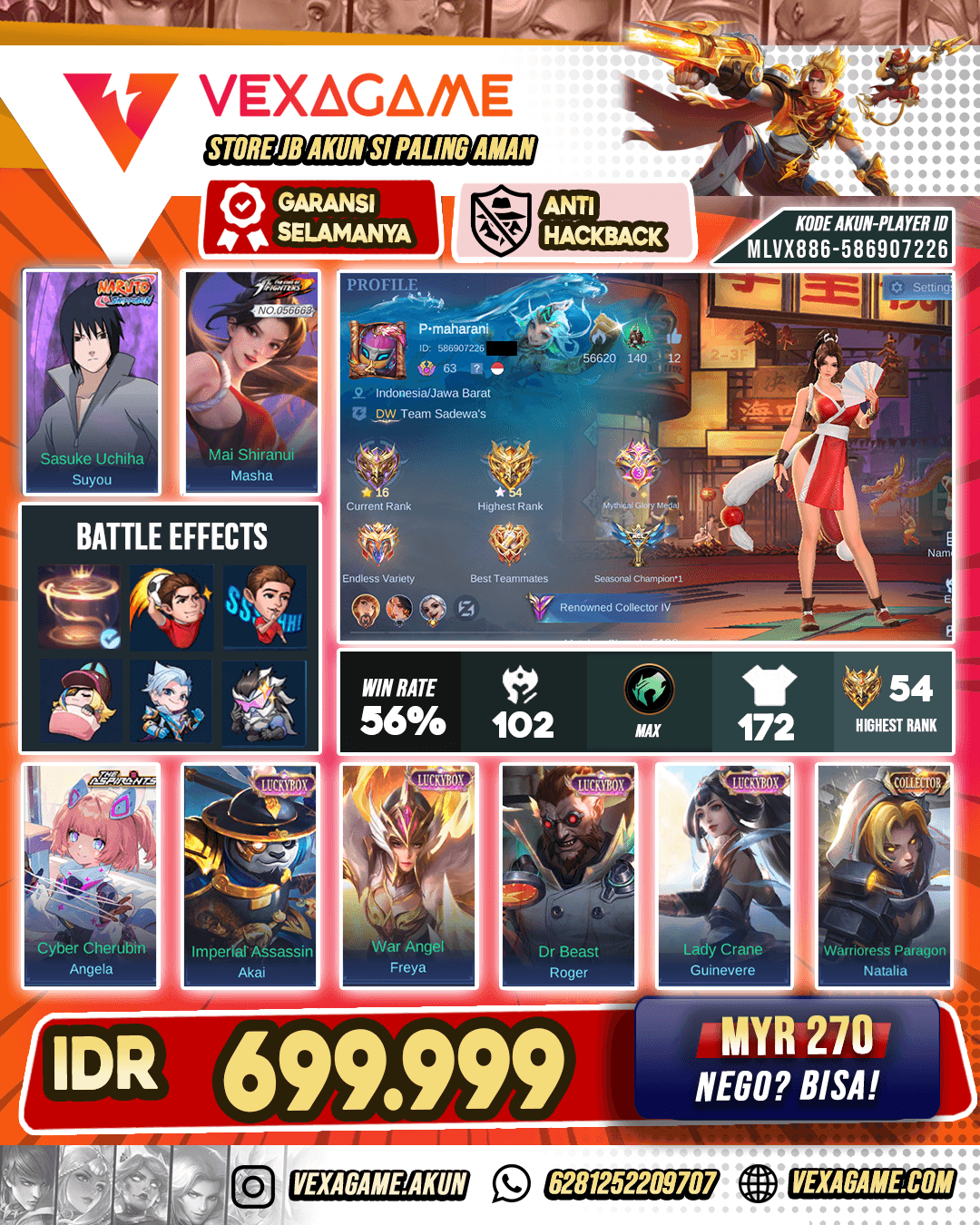 Masha KoF X Suyou Naruto Recall Tass Tass Mewah