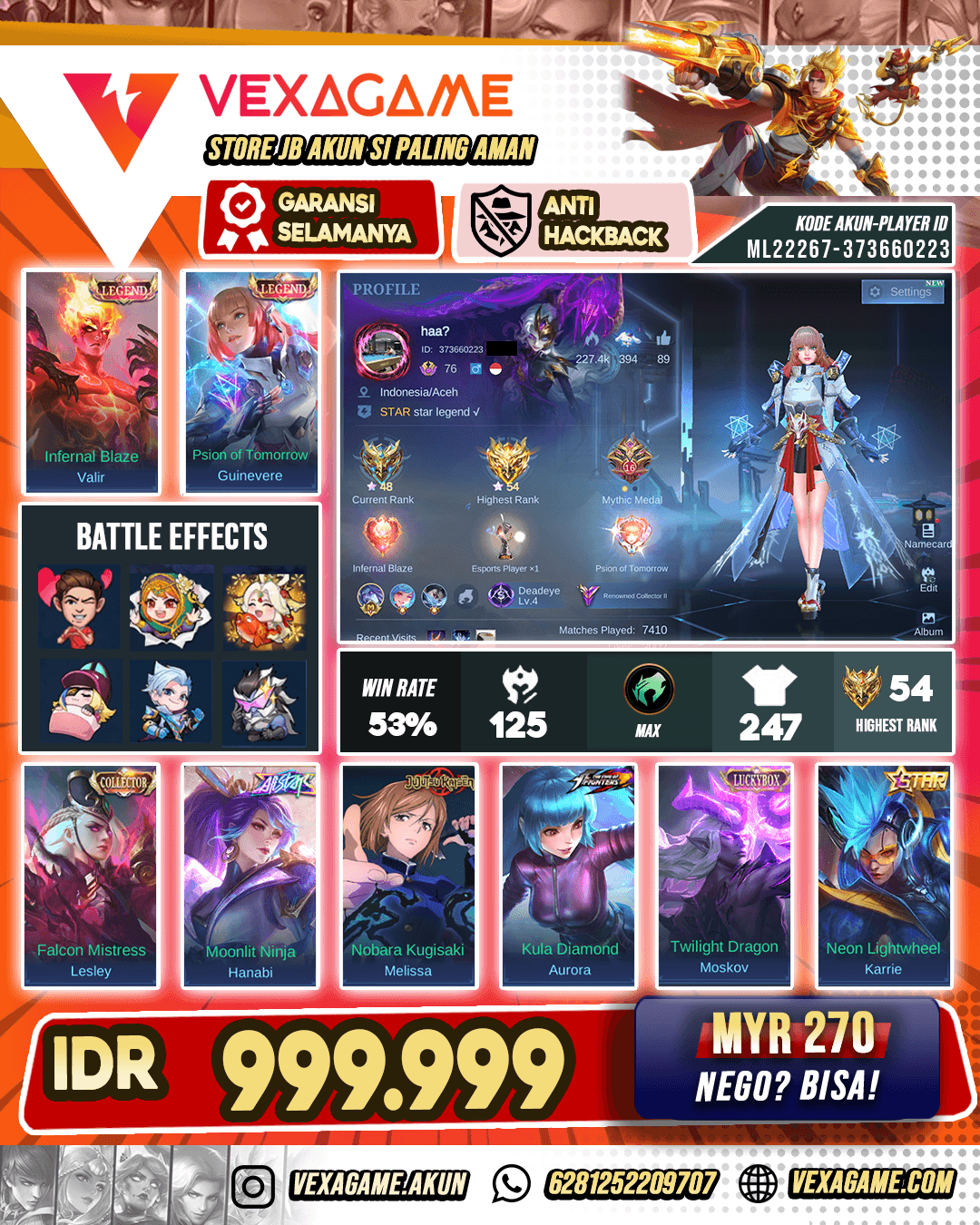 2 Legend | Lesley Collector | Hanabi Allstar | Melisa JJK