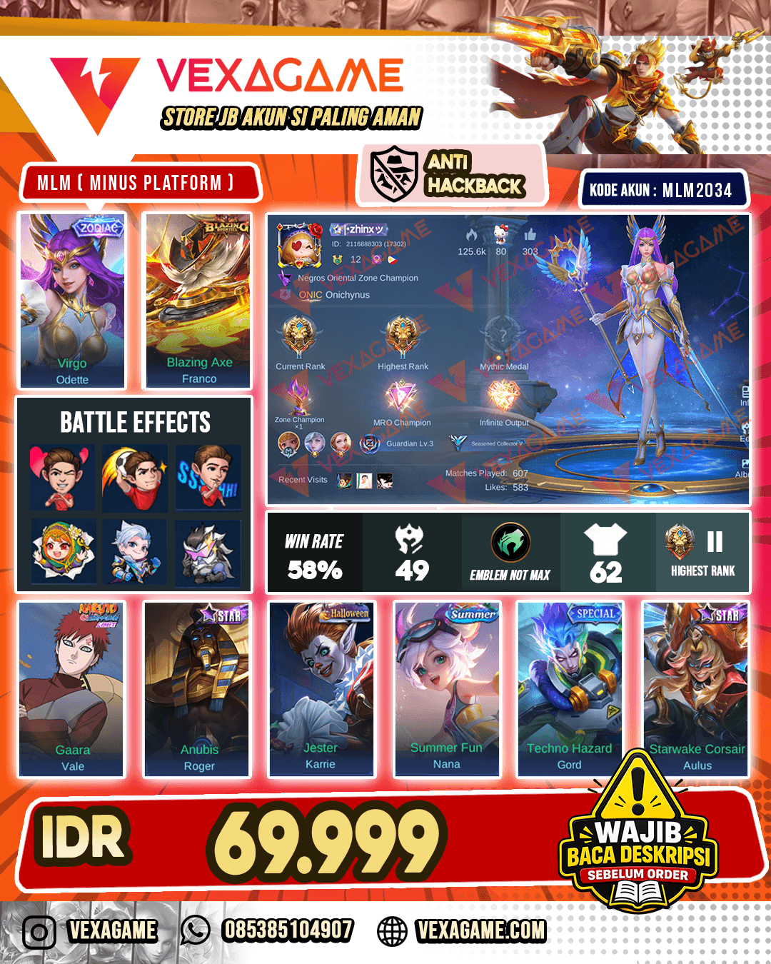 Odette Zodiac  X Franco Blazing