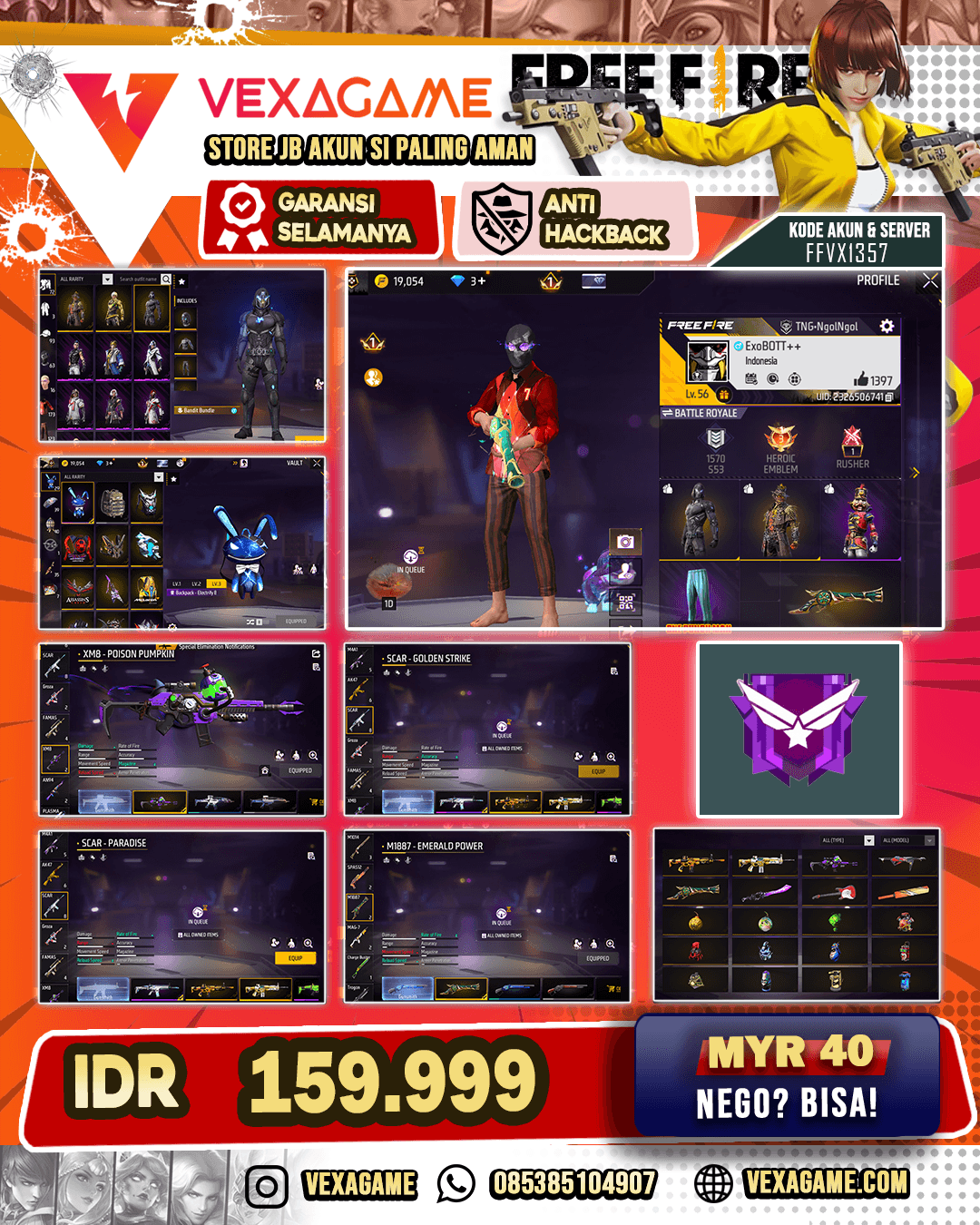 SG TEROMPET | SG MAMBA | XM8 POISON PUMPKIN | VAULT 170+ | BUNDLE BANDIT