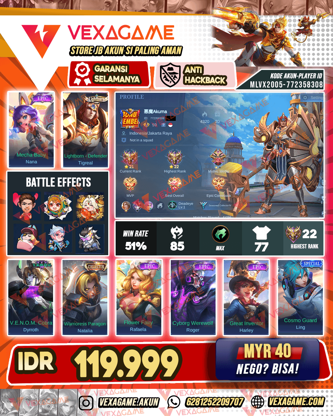 Tigreal Lightborn | Harga Pelajar