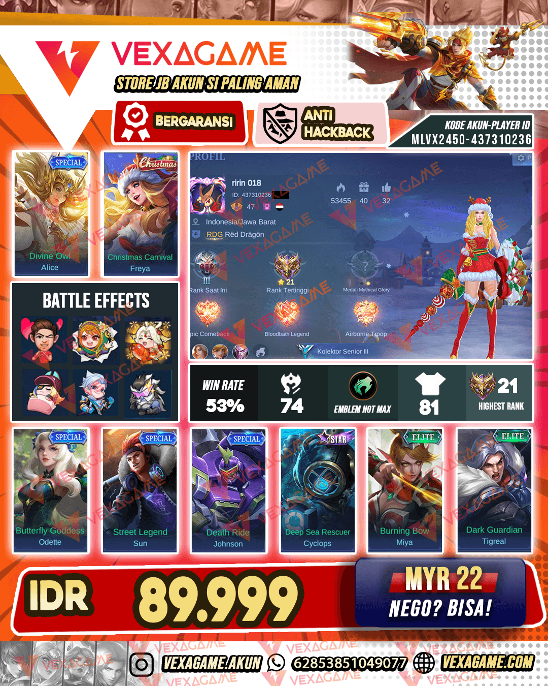 Akun murah