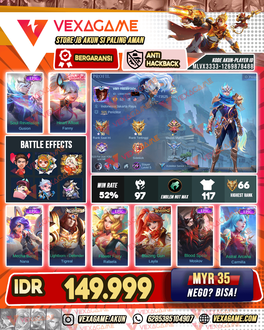 Gusion Epic | Fanny Valentine