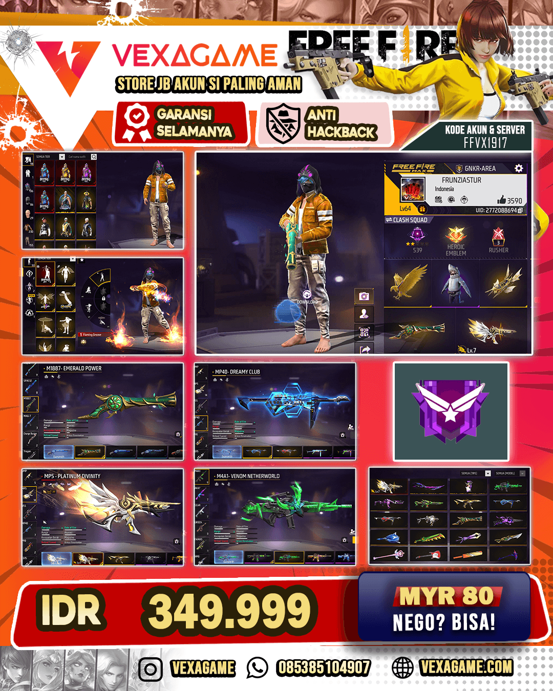 EVO MP5 MAX | SG TROMPET | ANIMASI LOBBY ON | VAULT 200+