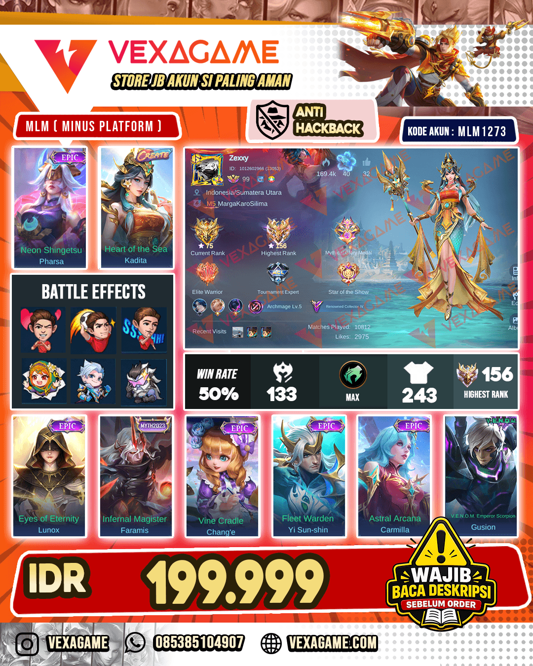 Kadita Create | Pharsa Epic | Ex Immortal