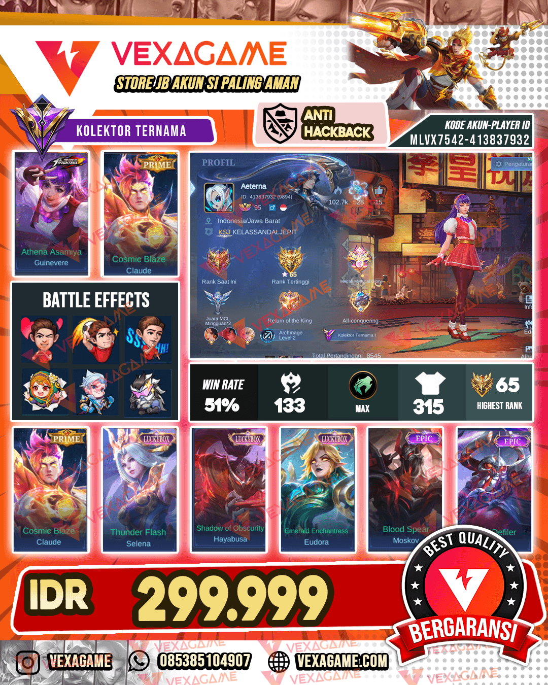 Guinevere KOF X 2 Prime | 3 Luckybox | Emblem MAX & Hero MAX