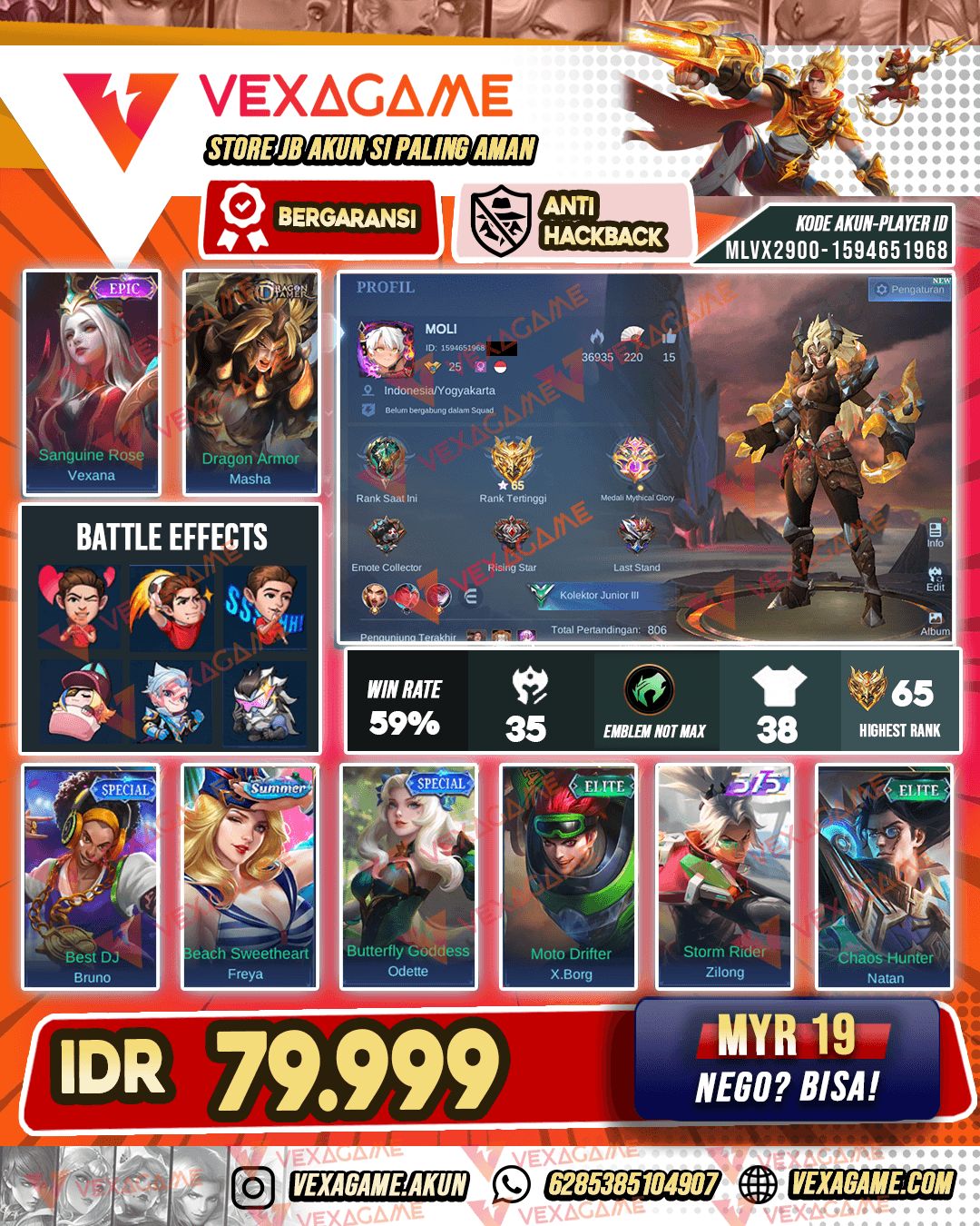Akun Harga Pelajar | Ex Glory
