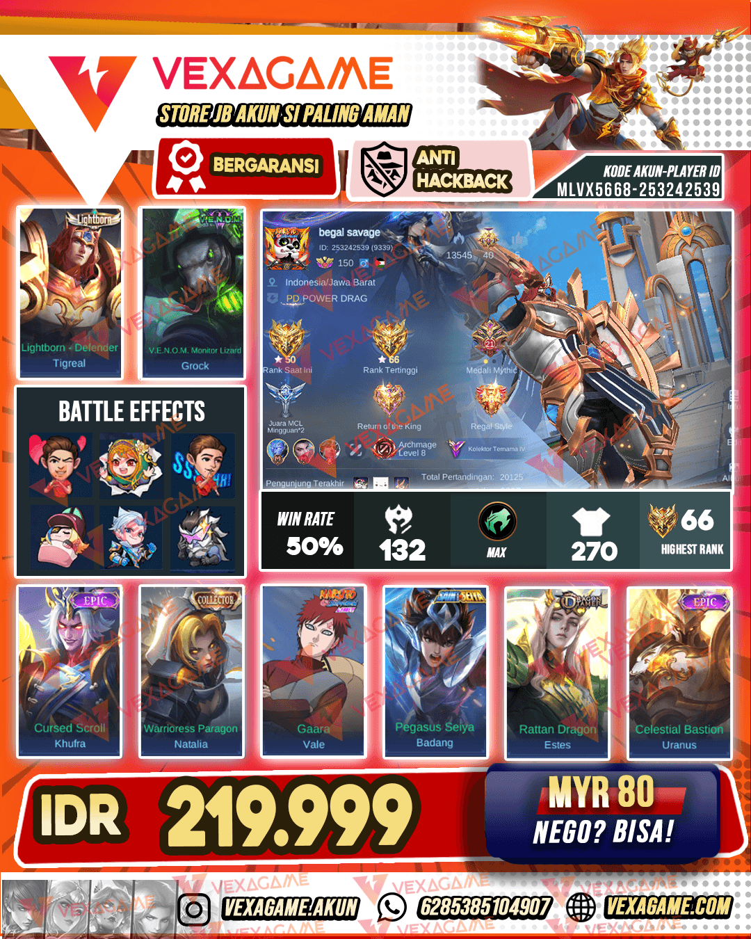 Tigreal Lightborn | Emblem & Hero MAX