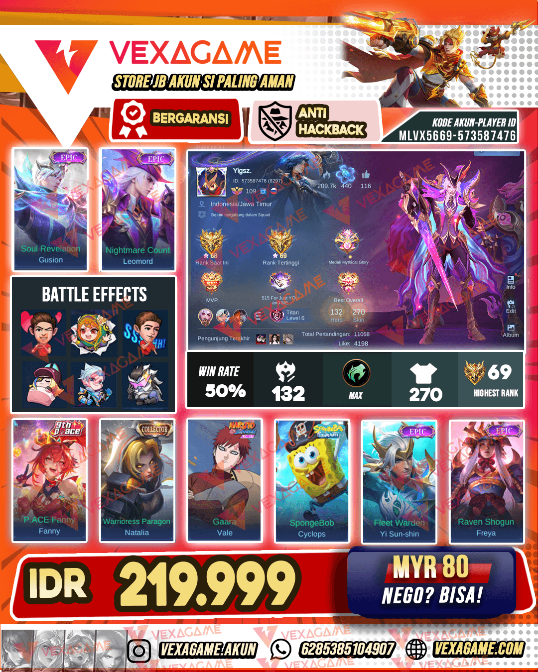 Leomord Epic | Fanny P ACE | Emblem & Hero MAX