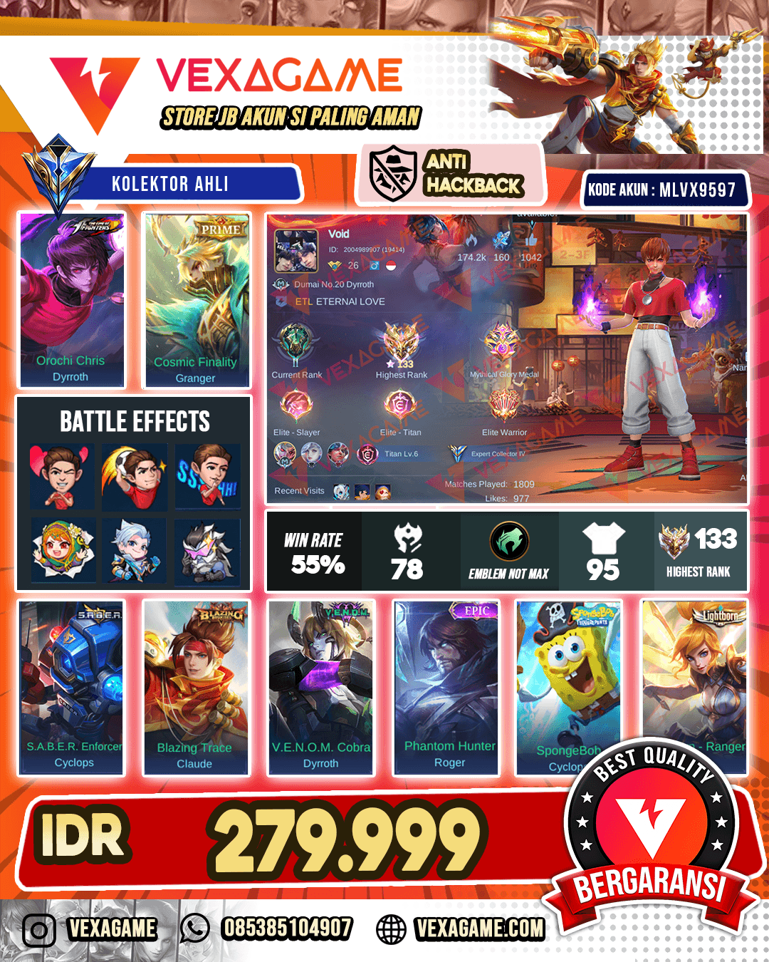 Dyrroth Kof | Granger Prime | Lancelot Zodiac | Ex Immo