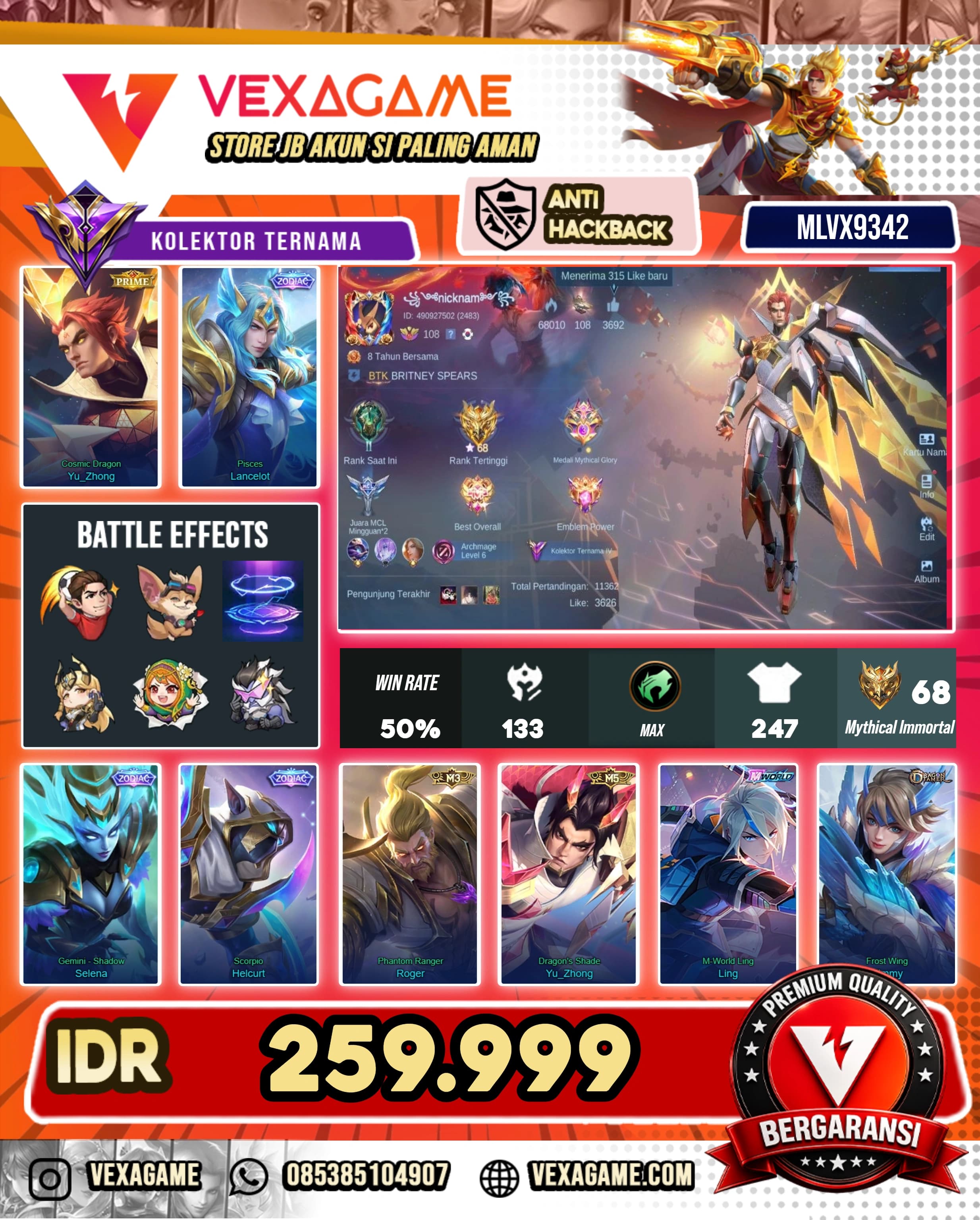 Yu Zhong Prime | Lancelot Zodiac Recall Tas Tas