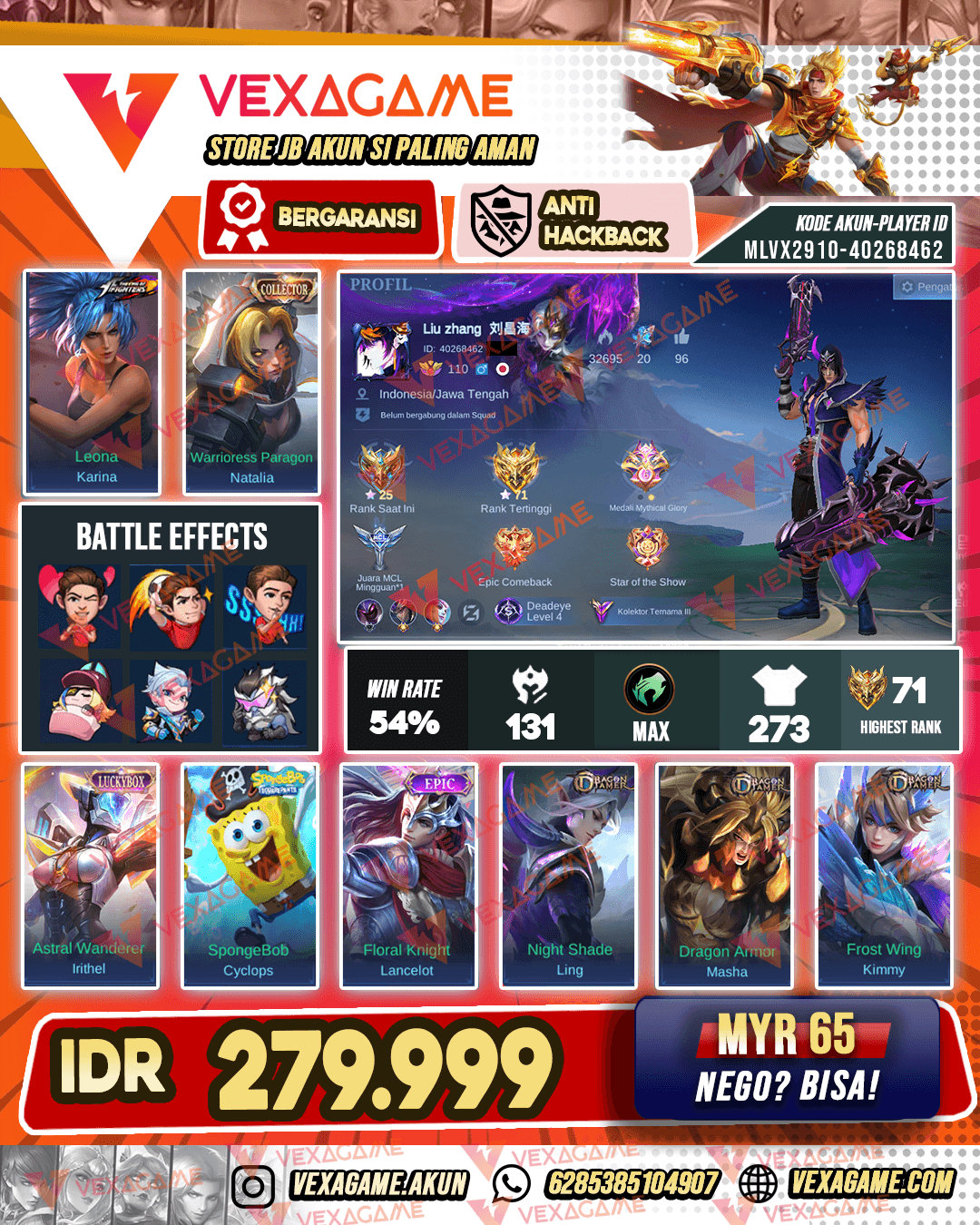 Irithel Luckybox | Emblem MAX & Hero MAX | Recall Tas Tas Merah