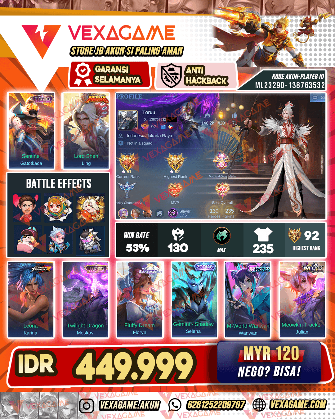 Ling Kungfu Panda | Hero + Emblem MAX