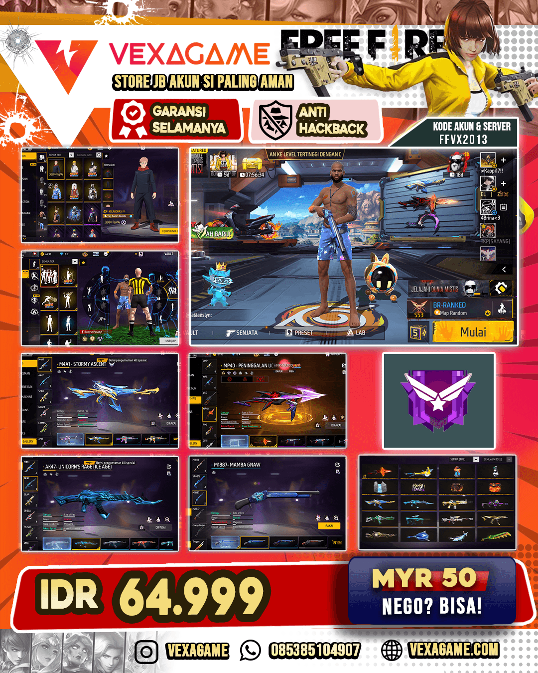 AKUN MURAH HARGA PELAJAR | SG MAMBA | VAULT TW 140