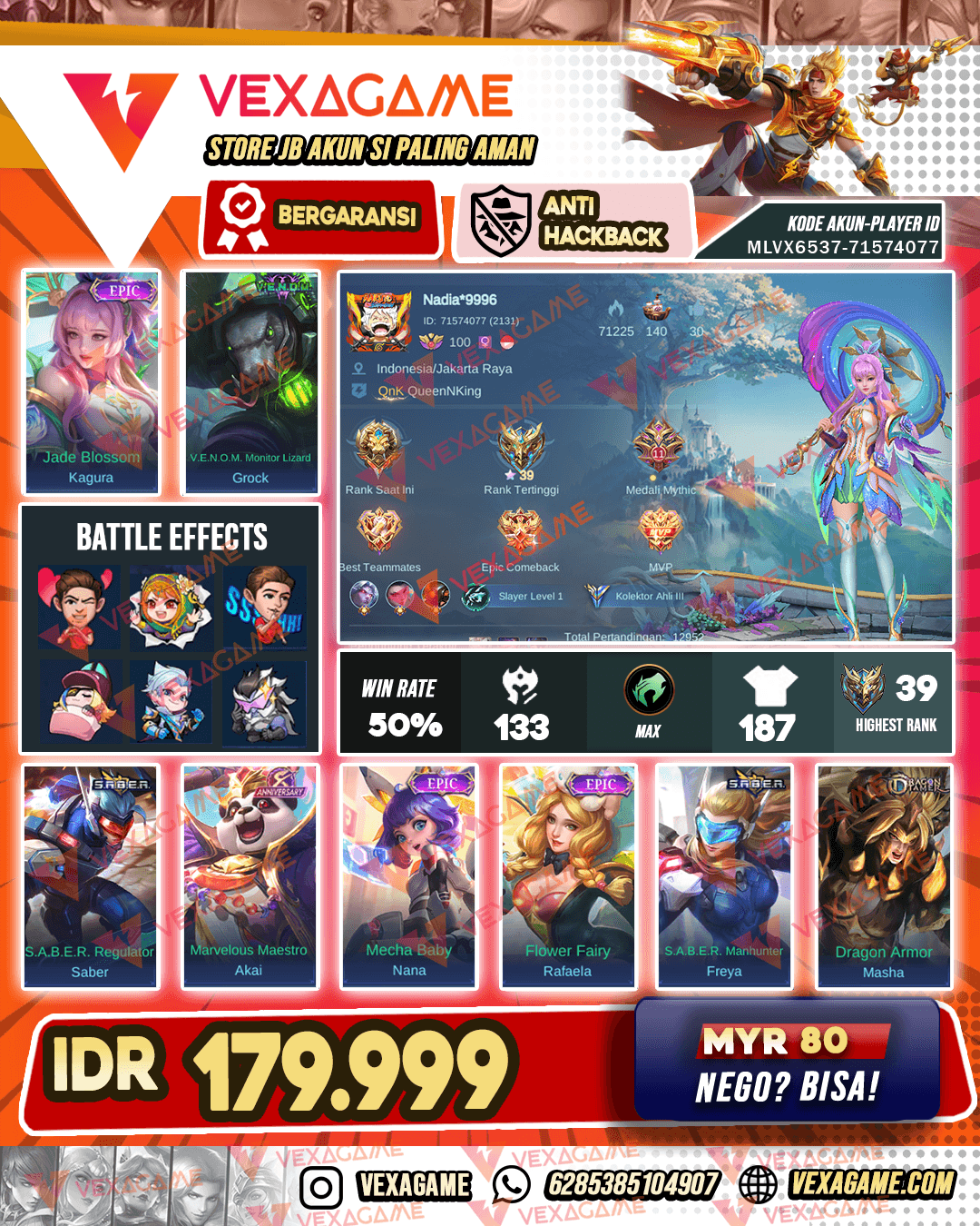 Kagura Epic | Grok Venom | Emblem & Hero Max