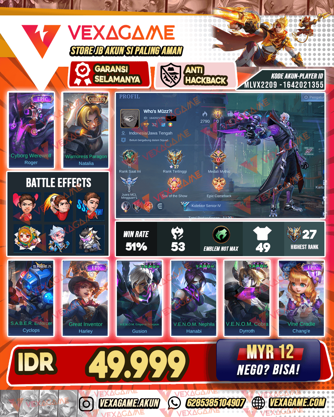 Roger Epic | Harga pelajar