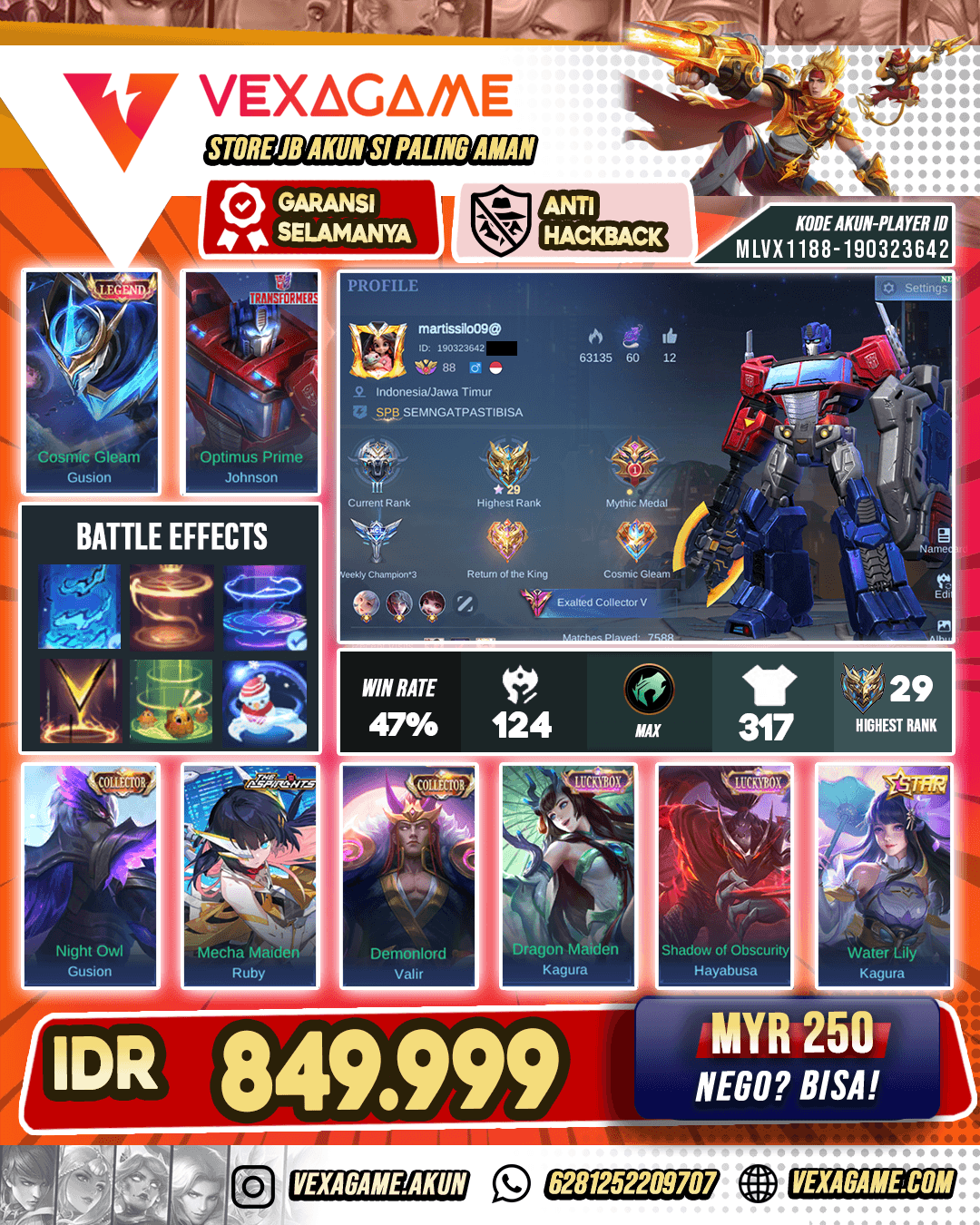 Jhonson Transformer | Valir X Gusion Collector | 2 Recall Tas - Tas