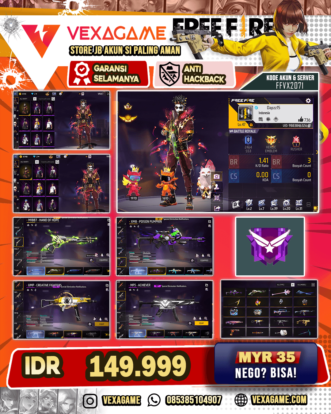 SG Lumut | SG Mamba | XM8 Poison Pumkin | Katana On | Fjoker On | CN On