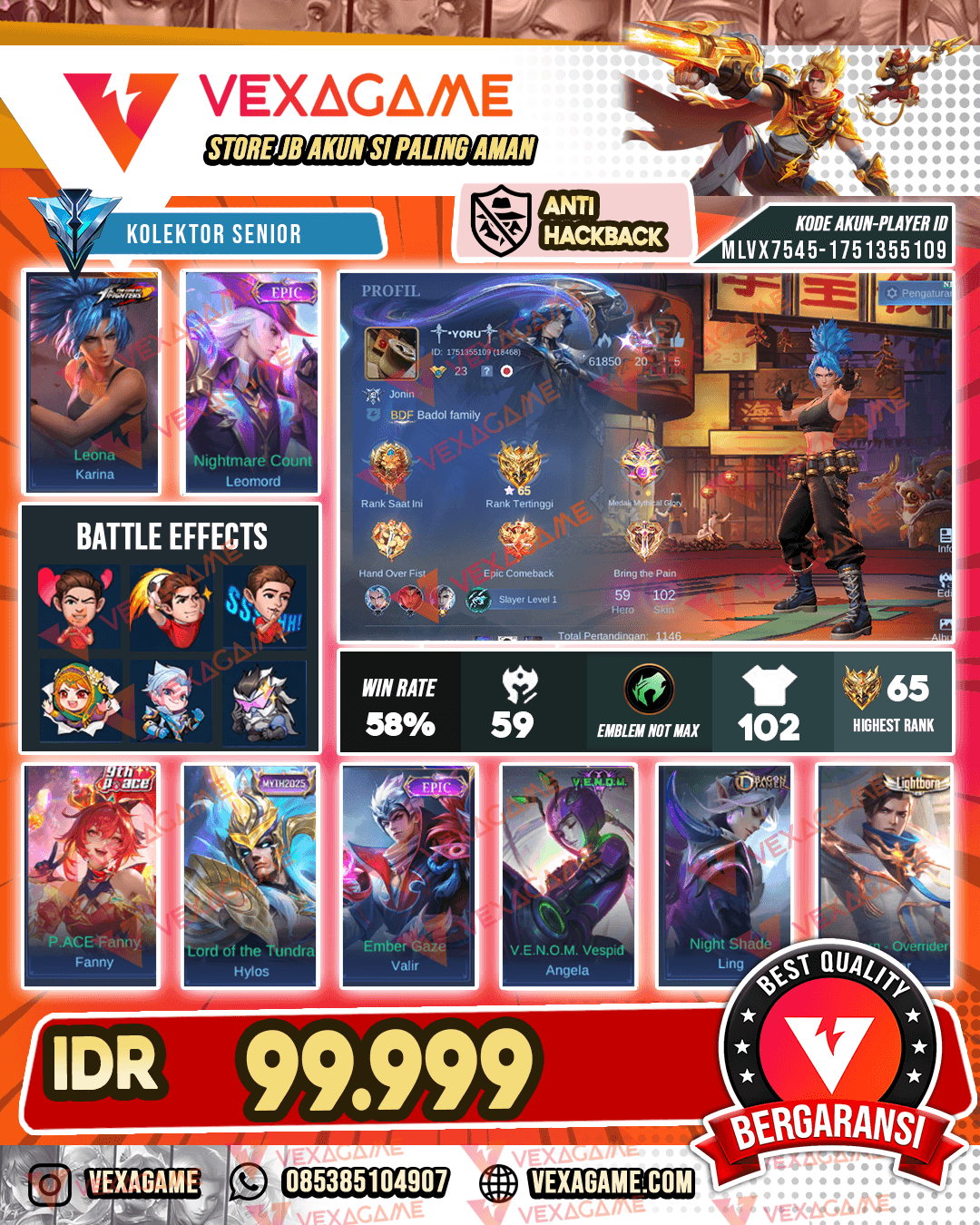 Karina KOF X Leomord Epic